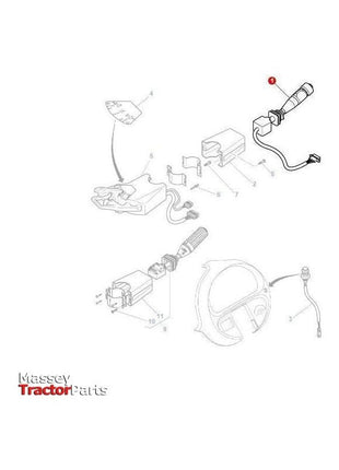 Massey Ferguson Combi Switch - 3713669M4 | OEM | Massey Ferguson parts | Light Switches-Massey Ferguson-Farming Parts,Indicator Switches,Lighting & Electrical Accessories,Switches & Sensors,Tractor Parts