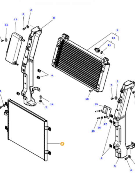 Condenser - 4292045M5 - Massey Tractor Parts