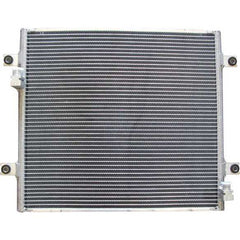 An image of the Sparex Condenser (Sparex Part No. S.118237), featuring an aluminum core and plastic end tanks, used in cooling the engine by transferring heat from the coolant to the air. This component is similar to a condenser found in Massey Ferguson machinery, ensuring optimal engine performance.