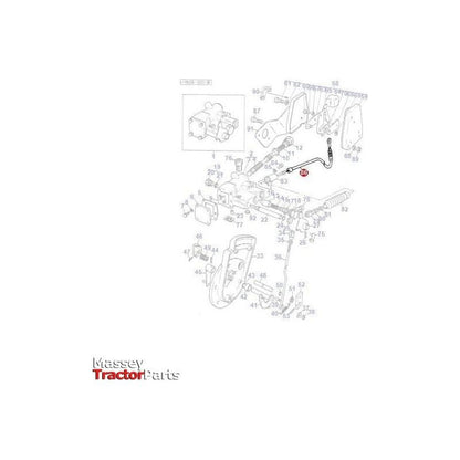 Massey Ferguson Control Cable - 1679874M93 | OEM | Massey Ferguson parts | Hydraulic Pumps-Massey Ferguson-Draft Control Components,Farming Parts,Hydraulics,Tractor Hydraulic,Tractor Parts