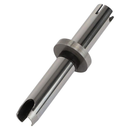 AGCO's Massey Ferguson Control Valve, model number 189427M92, is a metal cylindrical tool featuring slots and a flange near the center, commonly found in Pre-100 Series Massey Ferguson equipment for industrial or mechanical applications.