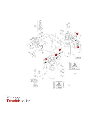 Massey Ferguson Copper Washer 14mm - V615881420 | OEM | Massey Ferguson parts | Fuel Pipes-Massey Ferguson-Engine & Filters,Farming Parts,Filters,Fuel,Tractor Parts