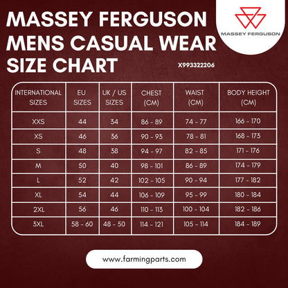 Massey Ferguson Men’s Winter Jacket – Waterproof & Windproof Parka | X993322206