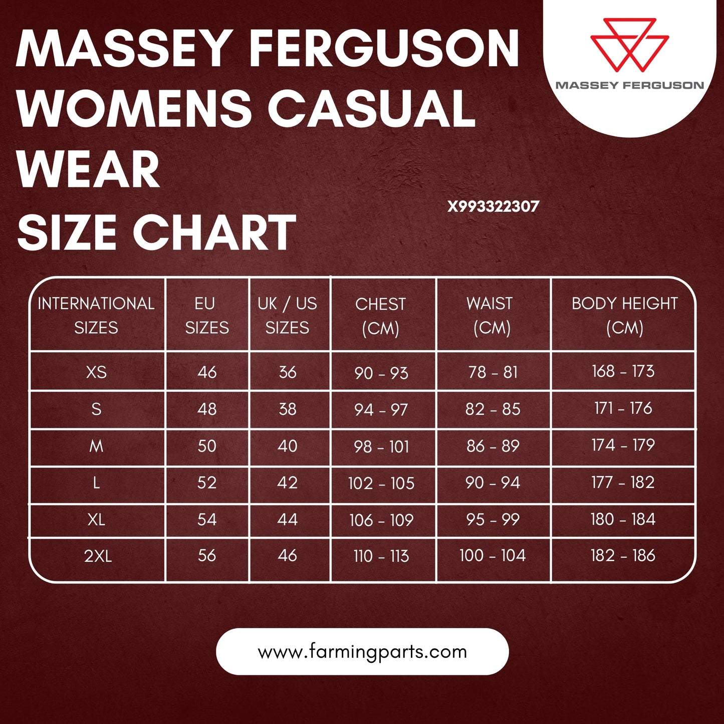 Massey Ferguson Women's White V-Neck T-Shirt – Elegant & Comfortable | X993322307000