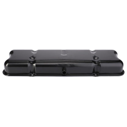 A Massey Ferguson Cover (734912M91) by AGCO is a black, rectangular engine valve cover with a central opening, compatible with Massey Ferguson models.