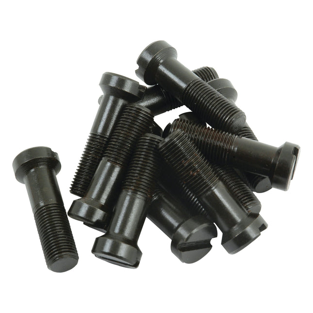 A collection of Sparex Crown Wheel Bolts (Sparex Part No. S.40901) featuring threaded shafts and flat heads, perfect for use with Massey Ferguson machinery or Crown Wheel & Pinion assemblies.