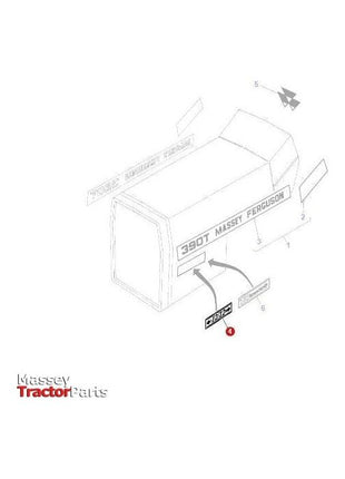 Massey Ferguson Decal 12x12 - 3698049M2 | OEM | Massey Ferguson parts | Decals & Emblems-Massey Ferguson-Cabin & Body Panels,Decals & Emblems,Farming Parts,Tractor Body,Tractor Parts