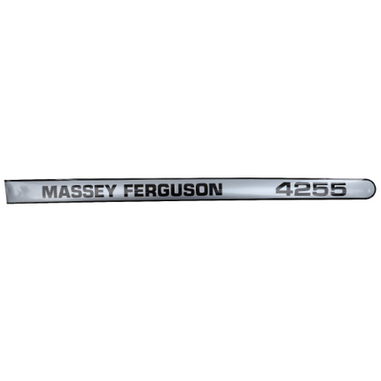The AGCO Massey Ferguson Decal Right Hand - 3807921M1, part of the prestigious 4200 Series, is prominently displayed on a horizontal metallic strip. Perfectly designed to enhance your tractor parts collection.