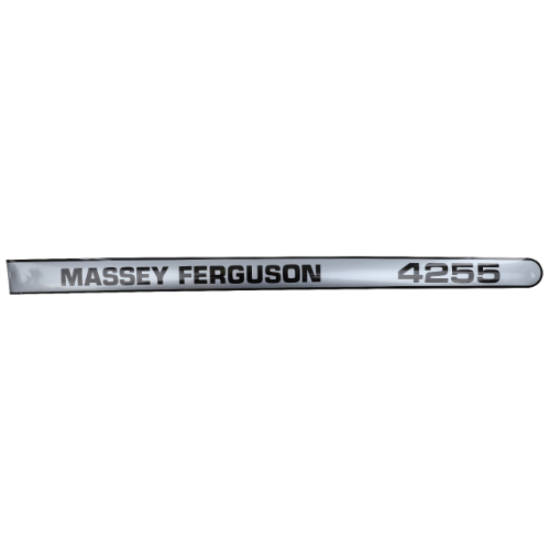 The AGCO Massey Ferguson Decal Right Hand - 3807921M1, part of the prestigious 4200 Series, is prominently displayed on a horizontal metallic strip. Perfectly designed to enhance your tractor parts collection.