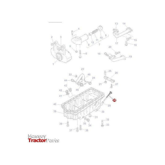 A detailed illustration of the Massey Ferguson tractor dipstick (Product Code: 3641818M1) part assembly, labeled with numbered components. The logo "Massey Tractor Parts" is in the bottom left corner, along with the serial number 3641818M1 for easy reference. This high-quality dipstick is brought to you by AGCO.