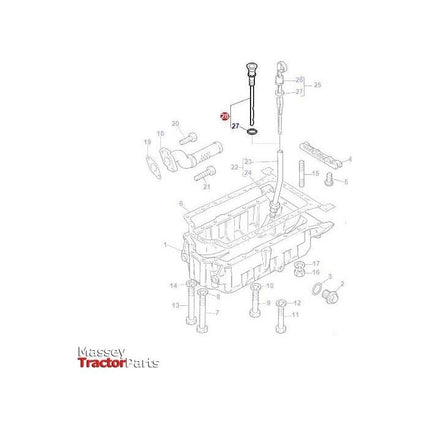 Massey Ferguson Dipstick - 3641705M1 | OEM | Massey Ferguson parts | Oil Sumps & Plugs-Massey Ferguson-Block Components,Dipsticks,Engine & Filters,Engine Parts,Farming Parts,Tractor Parts