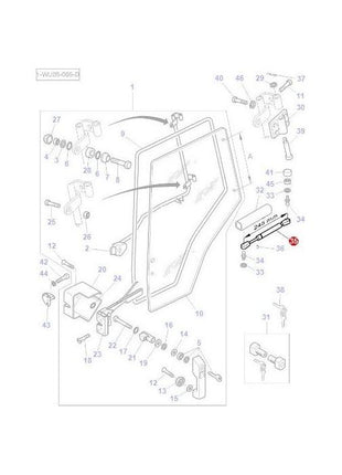 Door Strut - 4347981M1 - Massey Tractor Parts