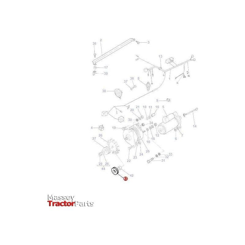 Massey Ferguson Double Pulley - 3596448M1 | OEM | Massey Ferguson parts | Alternators & Components-Massey Ferguson-Alternator Parts,Alternators & Components,Engine Electrics and Instruments,Farming Parts,Lighting & Electrical Accessories,Tractor Parts
