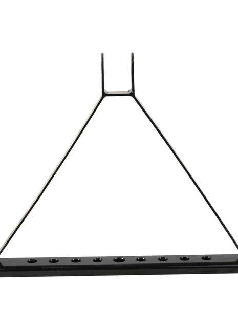Black metal bicycle wall rack built by Sparex featuring a triangular frame and nine mounting holes for secure installation. The Drawbar Hitch System (Cat. 1) has an overall height of 730mm, designed for optimal bike storage. Sparex Part No.S.144790.