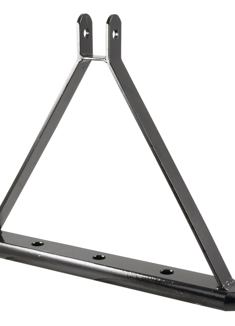 The Drawbar Hitch System (Cat. 2) by Sparex, featuring three holes and measuring 770mm, includes a black metal triangular bracket with a horizontal base, two vertical mounting tabs at the top, and a precise 26mm diameter hole for secure fitting.