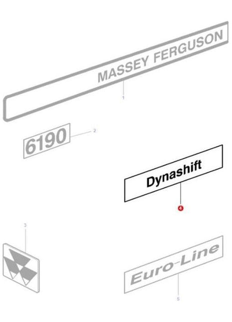 Dynashift Decal - 3618337M1 - Massey Tractor Parts