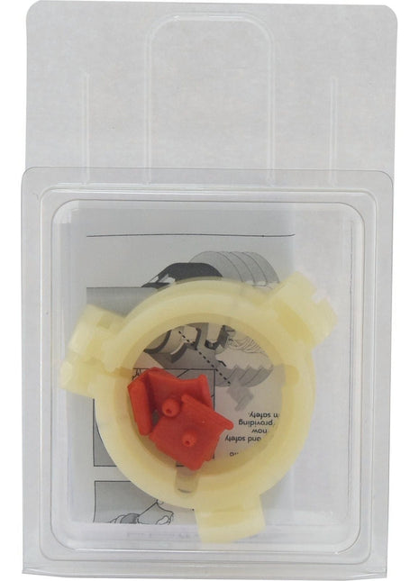 A sealed plastic package containing a beige circular mechanism and a small red component from JMCE Deals, labeled as *SPECIAL PRICE* - EASYLOCK BEARINGS 2x50mm MED | Sparex Part No.S.59631, with an instruction sheet in the background.