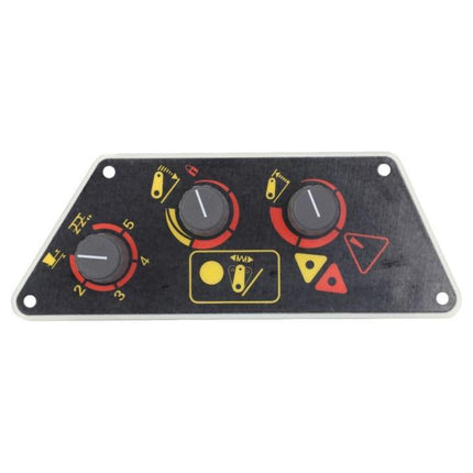 Product Description:

The AGCO Massey Ferguson Electron Console (Product Code: 4277711M94 - 4277711) features a triangular control panel with three knobs labeled from 1 to 6 and various symbols, including temperature and hazard indicators. This console is specifically designed for use with Massey Ferguson tractor models.