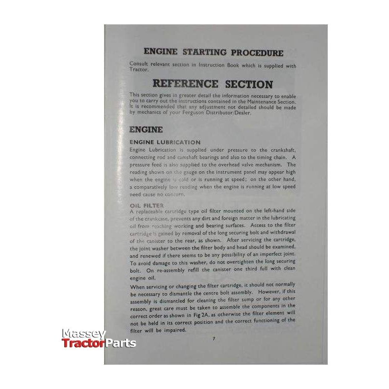 Massey Ferguson 23C Engine Operators Manual - 819050M1 | OEM | Massey Ferguson parts | Manuals-Massey Ferguson-Farming Parts,Repair & Reference Manuals,Tractor Parts,Workshop & Merchandising,Workshop Equipment