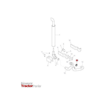 Massey Ferguson Exhaust Clamp - 567594D1 | OEM | Massey Ferguson parts | Clamps-Massey Ferguson-Clamps,Engine & Filters,Exhaust Parts,Farming Parts,Harvesting & Cutting,Hay Tines,Machinery,Silencers,Tractor Parts