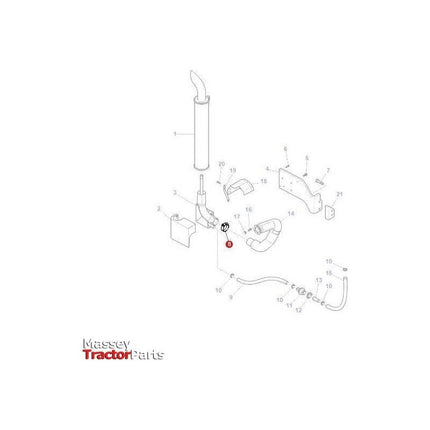 Massey Ferguson Exhaust Clamp 95mm - 3780863M1 | OEM | Massey Ferguson parts | Clamps-Massey Ferguson-Engine & Filters,Exhaust Parts,Farming Parts,Silencers,Tractor Parts