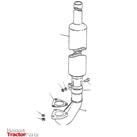Massey Ferguson Exhaust Elbow - 897914M1 | OEM | Massey Ferguson parts | Silencers-Massey Ferguson-Elbows,Engine & Filters,Exhaust Parts,Farming Parts,Tractor Parts