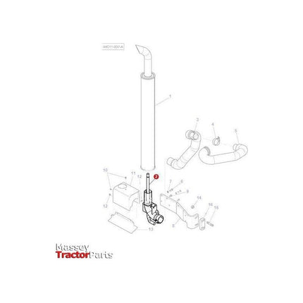 Massey Ferguson Exhaust Elbow - 4287245M1 | OEM | Massey Ferguson parts | Elbows-Massey Ferguson-Elbows,Engine & Filters,Exhaust Parts,Farming Parts,Tractor Parts