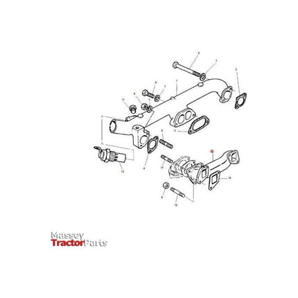 Exhaust Manifold - 736206M1 - 733206M1 | OEM |  parts | Exhaust & Manifold Gaskets-Massey Ferguson-