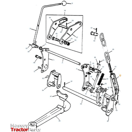 Massey Ferguson Eye - 886228M2 | OEM | Massey Ferguson parts | Drive Chain & Components-Massey Ferguson-Farming Parts,Hitch Kits & Components,Linkage,PTO & Linkage,Tractor Parts