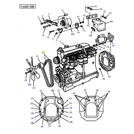Fan Belt - 3381364M91 - Massey Tractor Parts