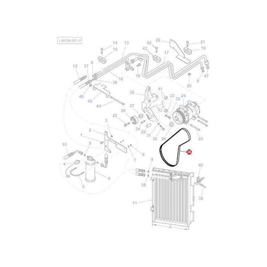 Fan Belt - 4273269M1 - Massey Tractor Parts