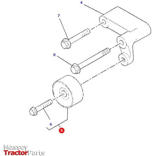 Massey Ferguson Fan Drive Pulley - 4226288M1 | OEM | Massey Ferguson parts | Drive Belts-Massey Ferguson-Belt Tensioners,Drive Belts & Components,Engine & Filters,Farming Parts,Tractor Parts