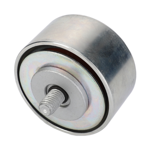 The AGCO Massey Ferguson Fan Drive Pulley (Part Number: 4226288M1) features a cylindrical metal roller bearing with a threaded stud protruding from one side, making it ideal for use in Massey Ferguson 5400 Series machinery.