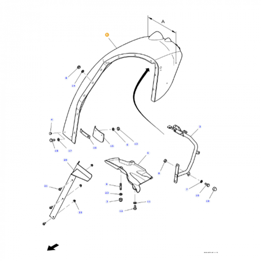 Fender R/H - 3786908M4 - Massey Tractor Parts