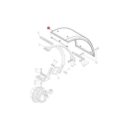 Fender Skin 410mm - 3715946M4 - Massey Tractor Parts