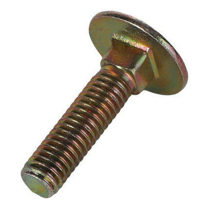 A Massey Ferguson Fender Skin Bolt, part number 3009331X1 by AGCO, with a metallic body and a round, flat head, rests on a white background.