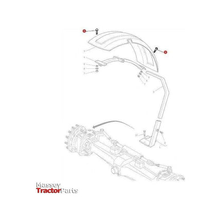 Massey Ferguson Fender Skin Bolt - 3009331X1 | OEM | Massey Ferguson parts | Cab Interior-Massey Ferguson-Cabin & Body Panels,Farming Parts,Fenders,Tractor Body,Tractor Parts