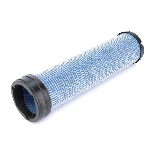 A cylindrical Fleetguard air filter, product name Massey Ferguson - Filter Air Inner - 4270034M1 by AGCO, featuring a blue mesh design and black circular end caps.