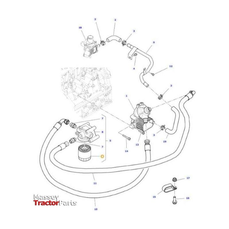 Massey Ferguson Filter Element - 3975261M1 | OEM | Massey Ferguson parts | Engine Oil-Massey Ferguson-Engine & Filters,Engine Oil,Farming Parts,Filters,Tractor Parts