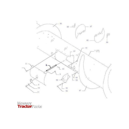 Massey Ferguson Finger - D28283815 | OEM | Massey Ferguson parts | Auger-Massey Ferguson-Auger,Combine,Farming Parts,Fingers\,Guards,Harvesting & Cutting,Machinery,Machinery Parts,Tractor Parts