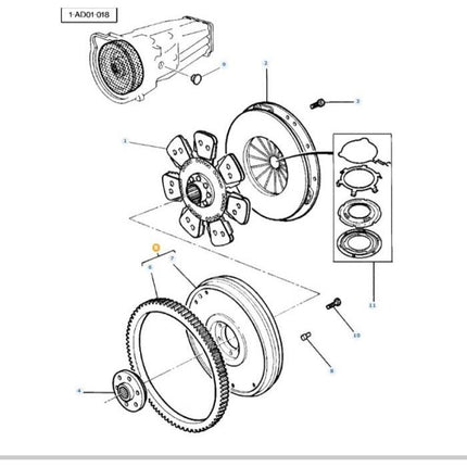 Flywheel - 3582218M91 - Massey Tractor Parts