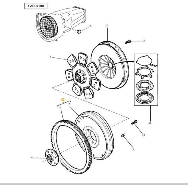 Flywheel - 3582218M91 - Massey Tractor Parts