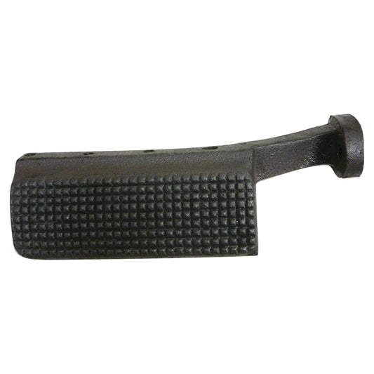 A black, textured, rectangular Foot Rest - RH (Sparex Part No. S.44002) with a handle, possibly designed for a Massey Ferguson tractor, displayed against a white background.
