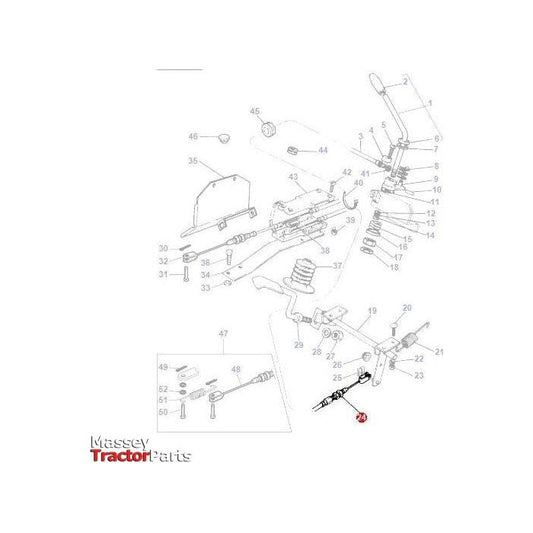 Foot Throttle Cable - 3759025M91 - Massey Tractor Parts