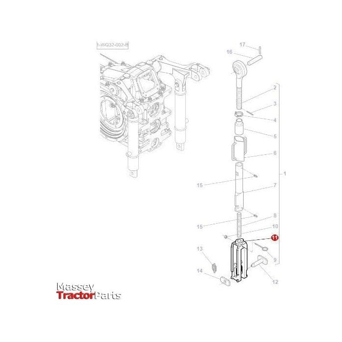 Massey Ferguson Fork - 3616224M2 | OEM | Massey Ferguson parts | Linkage-Massey Ferguson-Farming Parts,Levelling Boxes & Components,Linkage,PTO & Linkage,Tractor Parts,Yoke & Fork