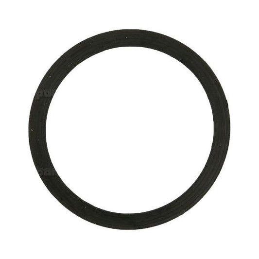 A black rubber O-ring gasket, circular in shape, set against a plain white background. Perfect for use with Sparex machinery and compatible with Case IH and Massey Ferguson equipment. Product Name: Gasket | Sparex Part No.S.9976, Brand Name: Sparex.