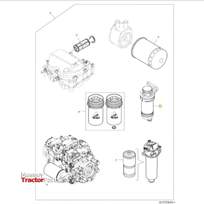 Massey Ferguson Fuel Element - V836862563 | Massey Parts-Massey Ferguson-Farming Parts,Fluid & Fuel Delivery & Storage,Gate Valves,In Line Filters,Workshop,Workshop Consumables