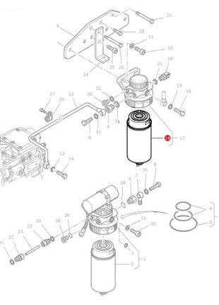Fuel Filter - V836862602 - Massey Tractor Parts