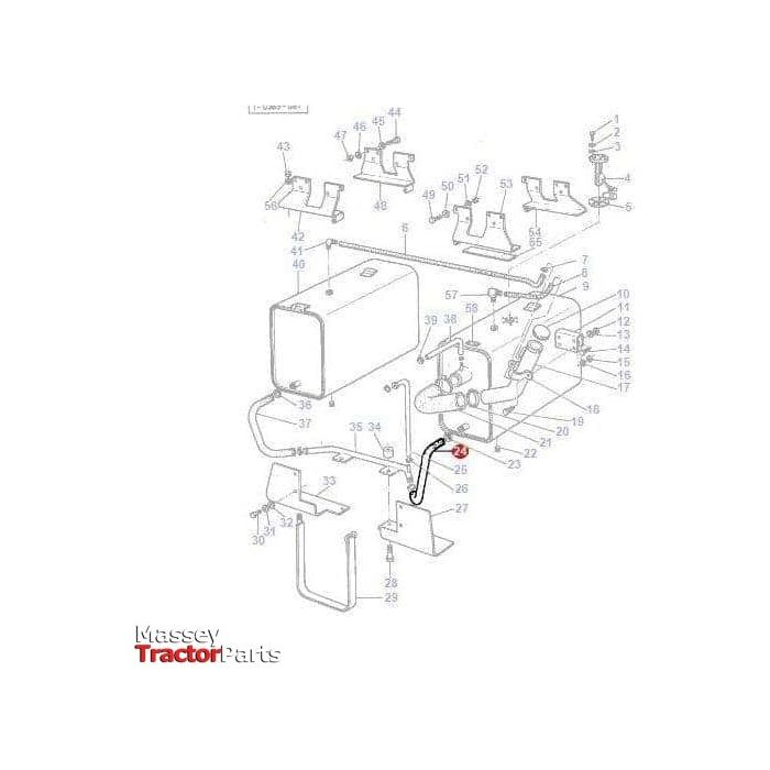 Massey Ferguson Fuel Hose - 1684962M1 | OEM | Massey Ferguson parts | Fuel Pipes-Massey Ferguson-Engine & Filters,Farming Parts,Fuel Delivery Parts,Fuel Pipes,Tractor Parts