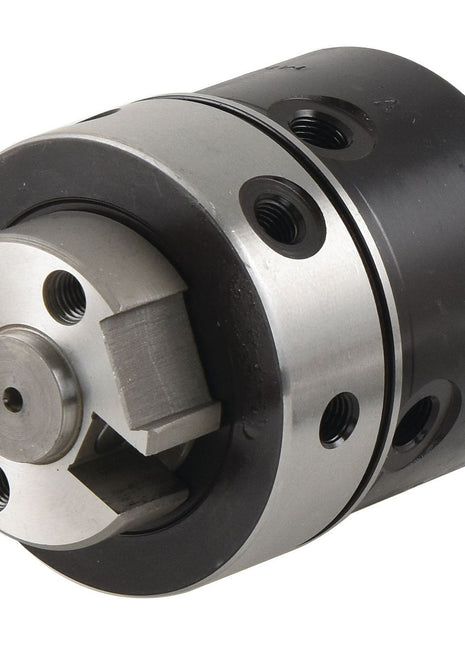 The Fuel Injection Pump Head and Rotor Kit (Sparex Part No. S.44019) by Sparex features a cylindrical metallic body with multiple cutaways and several threaded holes, making it suitable for use in industrial machinery such as Massey Ferguson equipment.